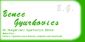 bence gyurkovics business card